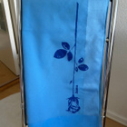 Sininen vintage Jaana-lehden huivi ( 65 x 65 cm ) - pikkukuva 3