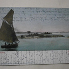 Helsinki, Hevossalmi ja purjevene, vanha väripk, p. 1905 - pikkukuva 1
