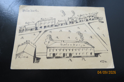 NIINISALO 1941 KULKENUT KORTTI