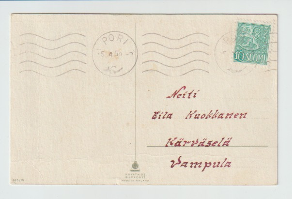 Postileima, PORI, ketjuleima 5.4.1969