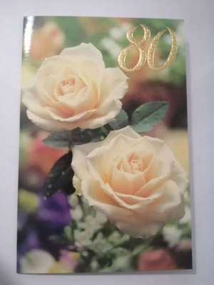 80-vuotiaalle Onnittelukortti