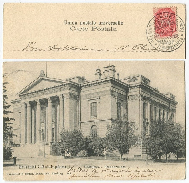 Helsinki Säätytalo, kulkenut 1903