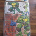 VANHA KÄYTTÄMÄTÖN TURTLES PÖYTÄLIINA 120 X 180 CM - pikkukuva 1