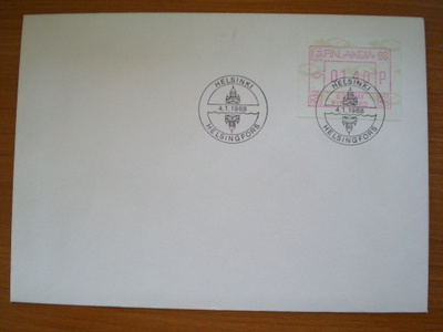 FDC ATM4 FINLANDIA 88 II 1,40 mk 4.1.1988