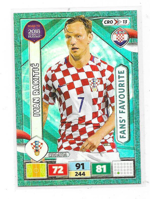 2018 Panini Adl XL Fans Favourite # Ivan Rakitic , Croatia