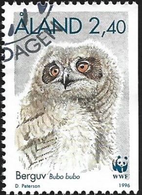 Åland 1996  ÅV 4  Huuhkaaja  2,40 mk EP leima LaPe 112