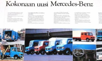 1986 Mercedes-Benz 609D - 811D paku esite - KUIN UUSI - suom