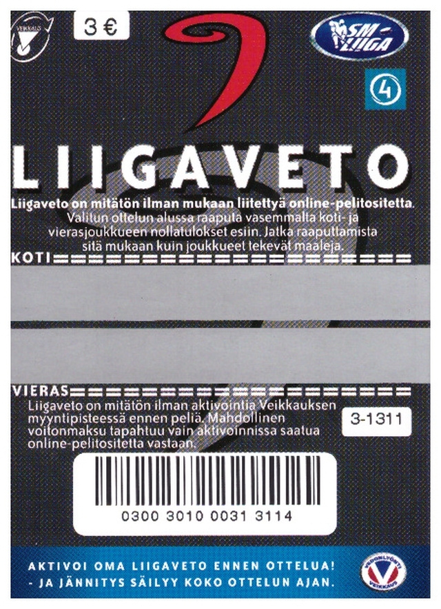 JYP SM-LIIGA LIIGAVETO Arpa v.2003