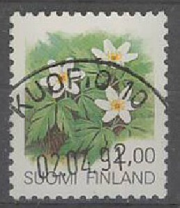 1990 valkovuokko 2 mk kaunis KUOPIO -91