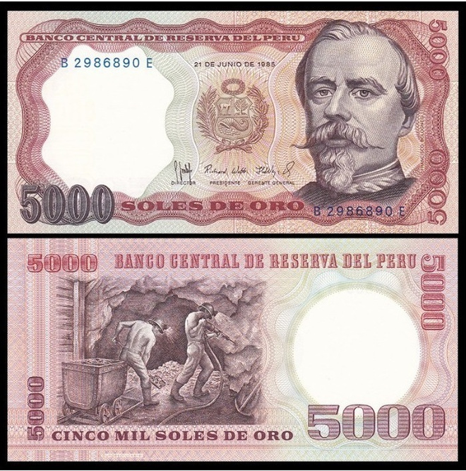 PERU 5000 SOLES 1985 P-117 UNC  (K15-S103)