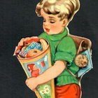 EAS 3064 - Poika, koira ja iso karkkitötterö - 1950-luvulta - pikkukuva 2