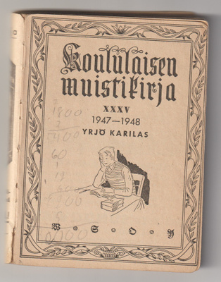 Yrjö Karilas : KOULULAISEN MUISTIKIRJA XXXV 1947-1948
