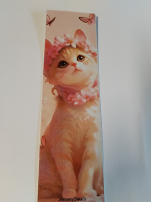 Kissa kirjanmerkki.