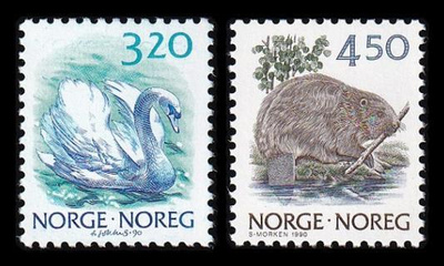 Norja 1038-9 ** Käyttösarja luonto (1990)