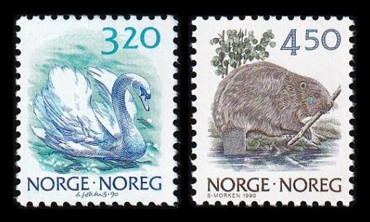 Norja 1038-9 ** Käyttösarja luonto (1990)
