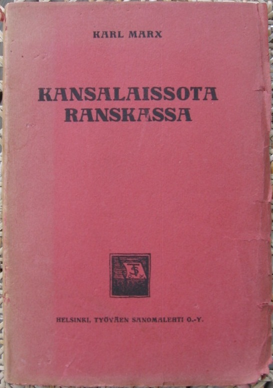 Karl Marx: Kansalaisota Ranskassa. 90 s. 1918.