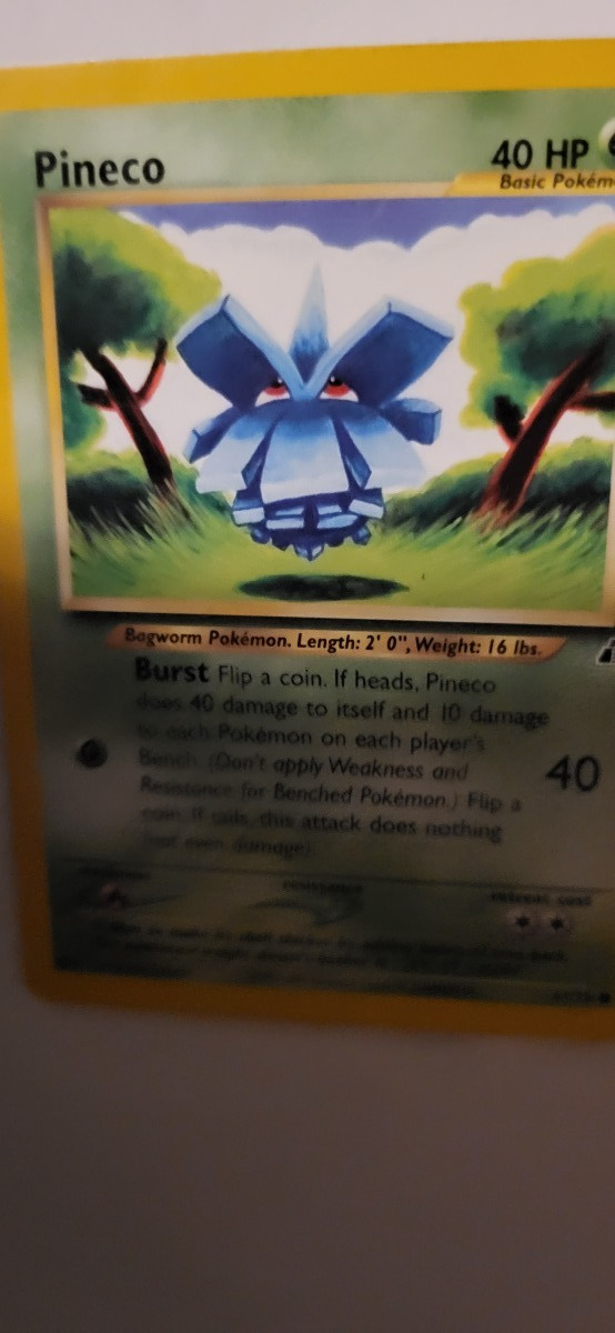 Pineco (NDI 61) Neo Discovery common Pokemon CCG card