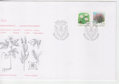 FDC 1990 Maakuntakukat.