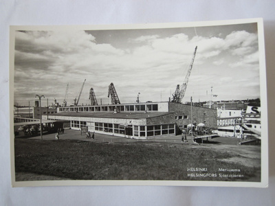 Postikortti Helsinki Satama 1950-luku Alkup.Mallikappale