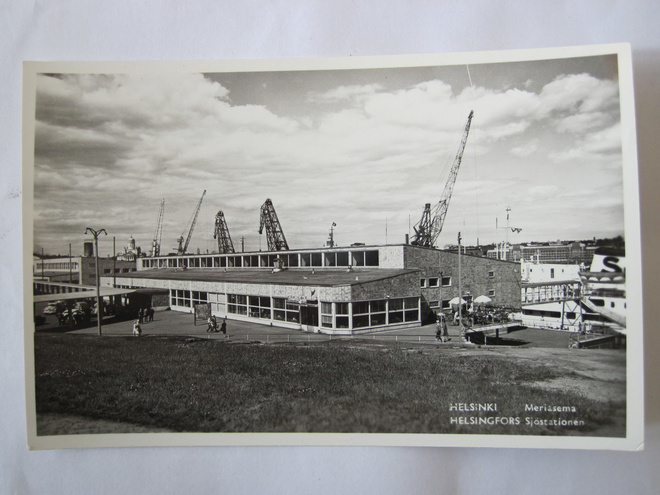 Postikortti Helsinki Satama 1950-luku Alkup.Mallikappale