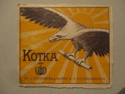 VANHA TUPAKKA ASKIN KANSI - KOTKA PH.U. STRENGBER (K15-S146)