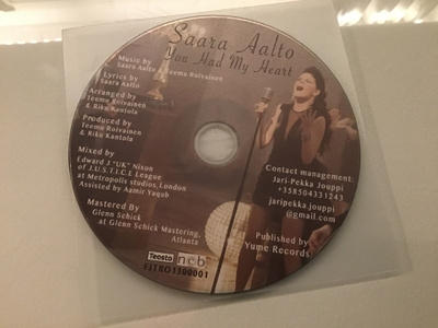 Saara Aalto You had my heart CDS single