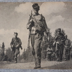 Vanha sotilaspostikortti, valokuva kortti,   sarja 1 - pikkukuva 1