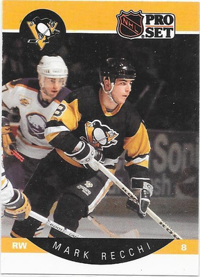 1990-91 ProSet #239 Mark Recchi Pittsburgh Penguins RC