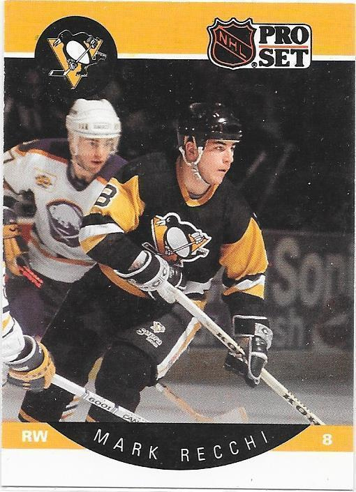 1990-91 ProSet #239 Mark Recchi Pittsburgh Penguins RC