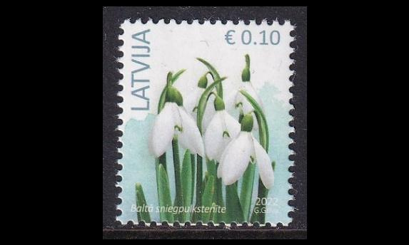 Latvia 929_VII ** Käyttösarja kukka 0,10 € -22 (2015)