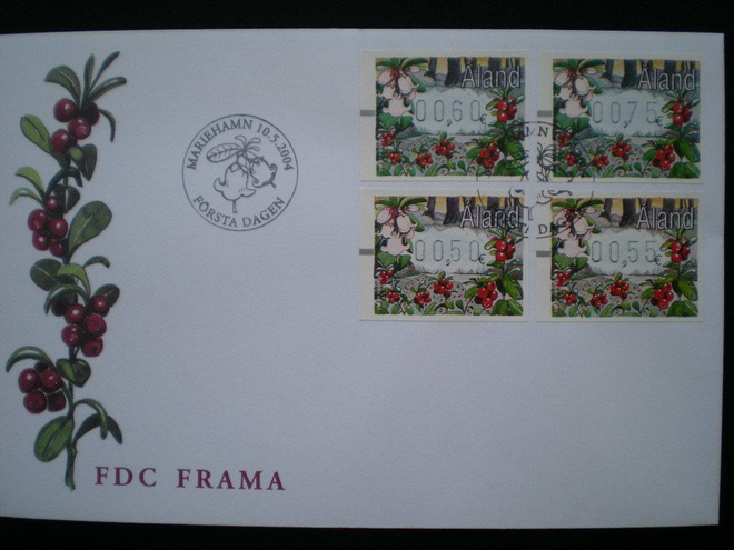 ATM Å16 Puolukka FDC 10.05.2004 Ahvenanmaa - LaPe 15 €