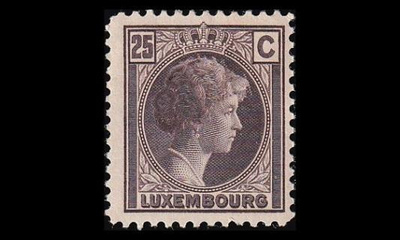Luxemburg 187 ** Charlotte 25 C harm.ruskea (1927)