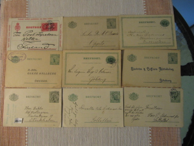 Ruotsin vanhoja postikortteja 9 kpl.1902-1918