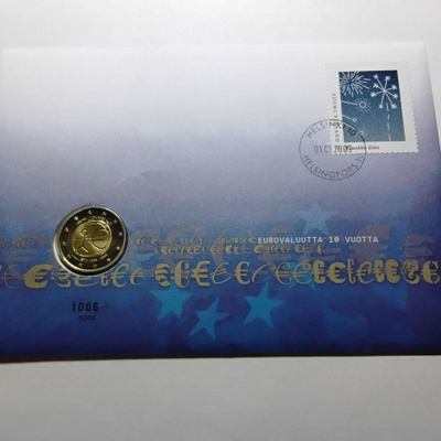 Suomi  2 euro 2009 proof EMU eurovaluutta 10v rahakirje