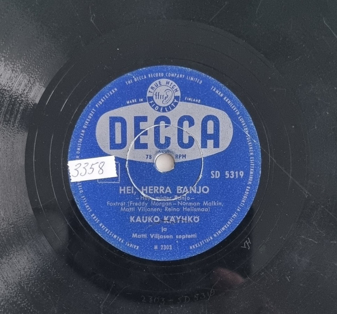 Savikiekko 1955 - Kauko Käyhkö - Decca SD 5319