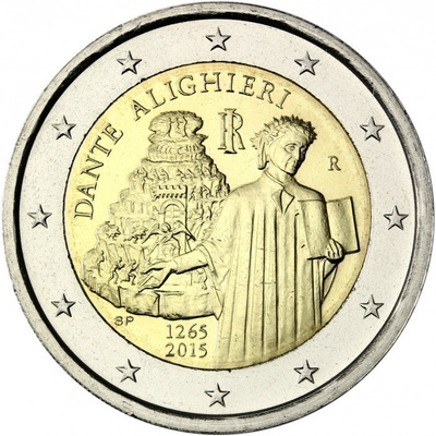 ** ITALIA 2€ 2015 Dante Aligheri pillerissä **