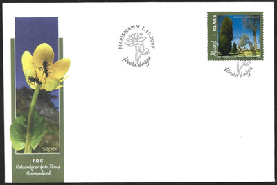 FDC Åland 2007  Ahvenanmaalaisia maisemia  LaPe ÅL 285
