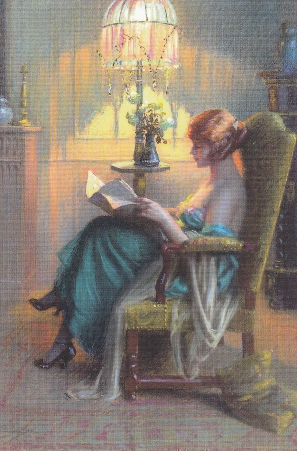 Delphin Enjolras: Nainen lukee salongissa