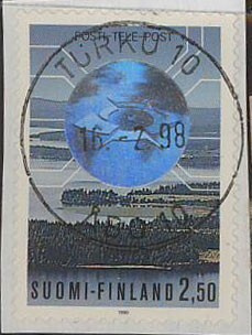 1990 2,50 mk hologrammi loisto TURKU -98