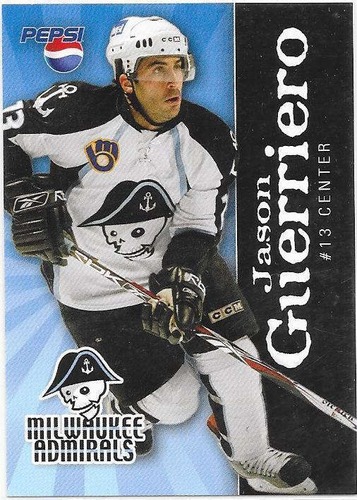 2007-08 Milwaukee Admirals #13 Jason Guerriero ex Ilves