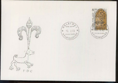 1983 8mk kirkon ovi FDC
