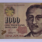 Singapore 1000 Dollars v.2013 UNC kullattu (muoviseteli) - pikkukuva 1