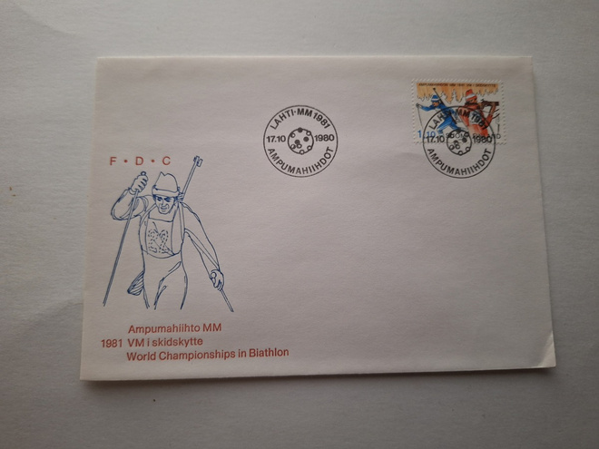 ENSIPÄIVÄKUORI ( FDC ) - AMPUMAHIIHTO MM 1981