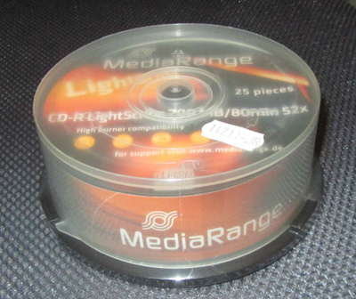 MediaRange LightScribe CD-R 25 kpl – avaamaton pakkaus