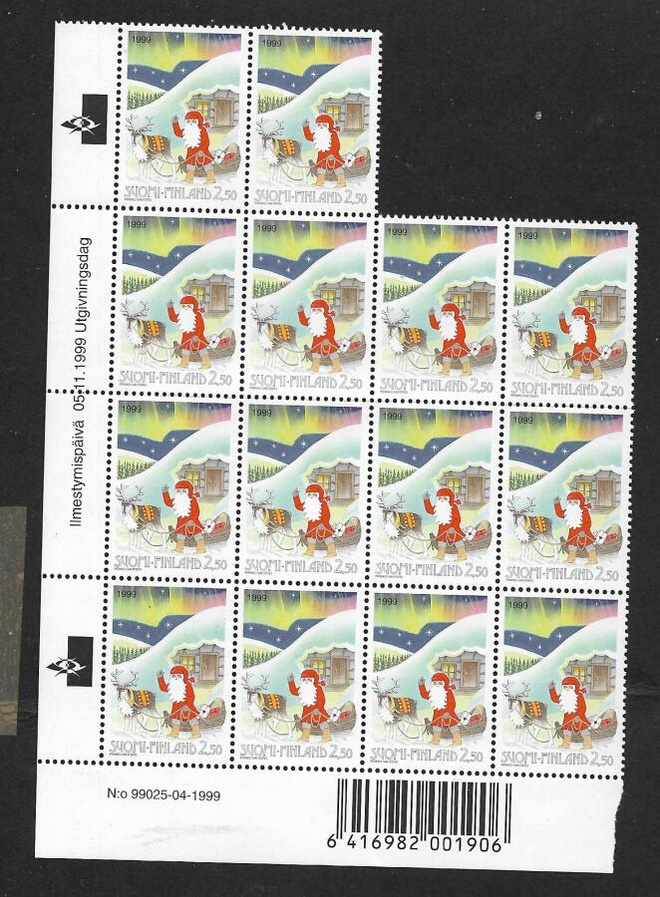 Joulu 1999 2,50mk (LAPE 14x1494) ** arkinosa
