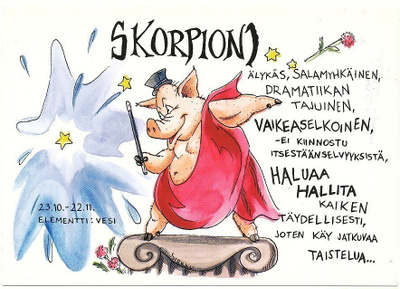 POSSU-HOROSKOOPPIKORTTI SKORPIONI