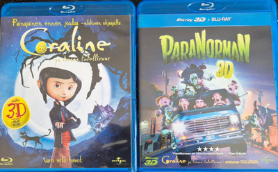 Coraline ja Toinen Todellisuus 3D+ParaNorman 3D -Blu-Ray