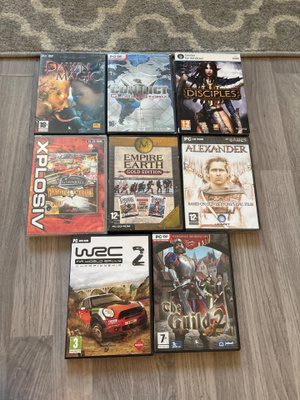 8 kpl PC pelejä
