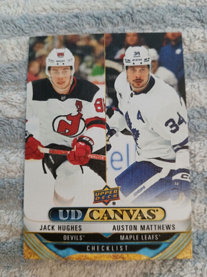UD canvas - Jack Hughes/Auston Matthews