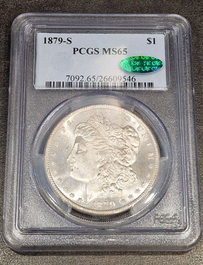USA Morgan Dollar 1879 S MS65 CAC tarralla